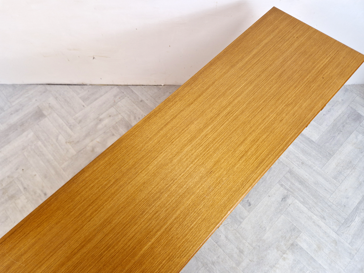 Schreiber Vintage Blond Teak Danish Design Sideboard Dresser Credenza