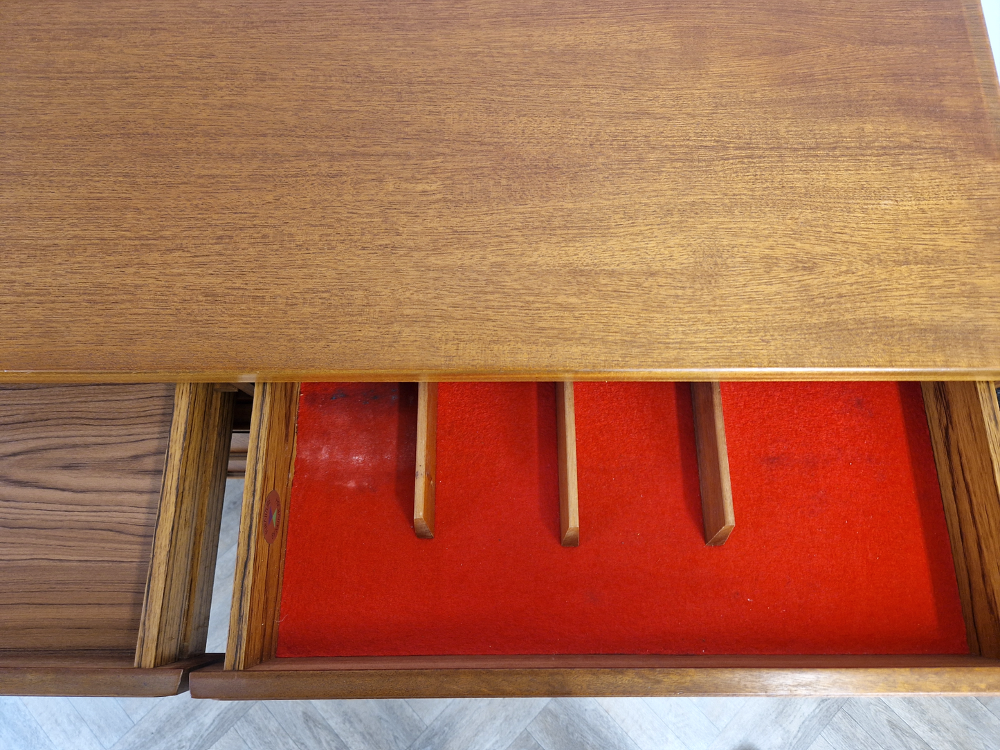 McIntosh Vintage Mid Century Danish Design Medium Teak Long Sideboard Buffet Credenza