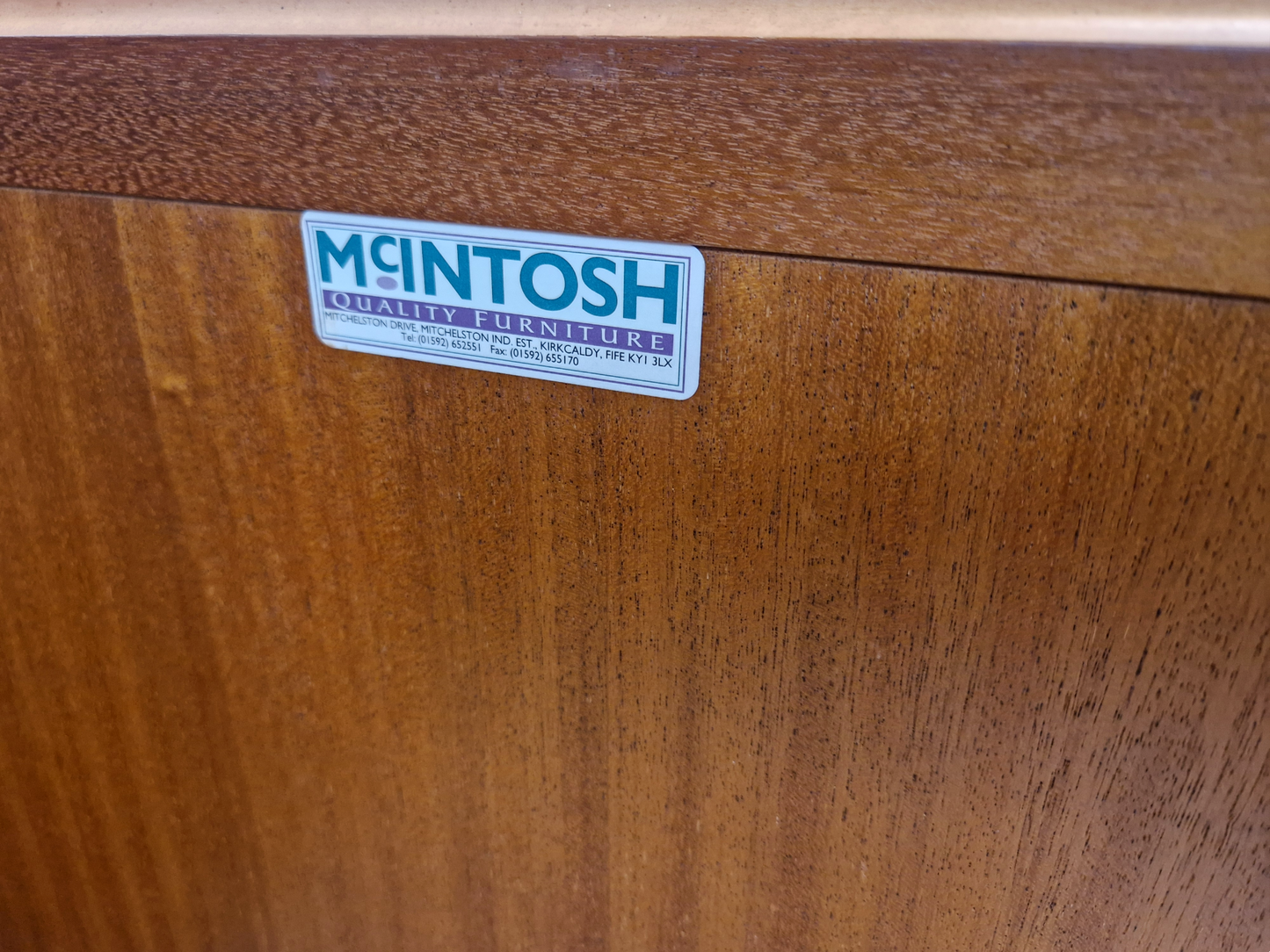 McIntosh Vintage Mid Century Golden Teak Danish Design Sideboard Buffet Credenza