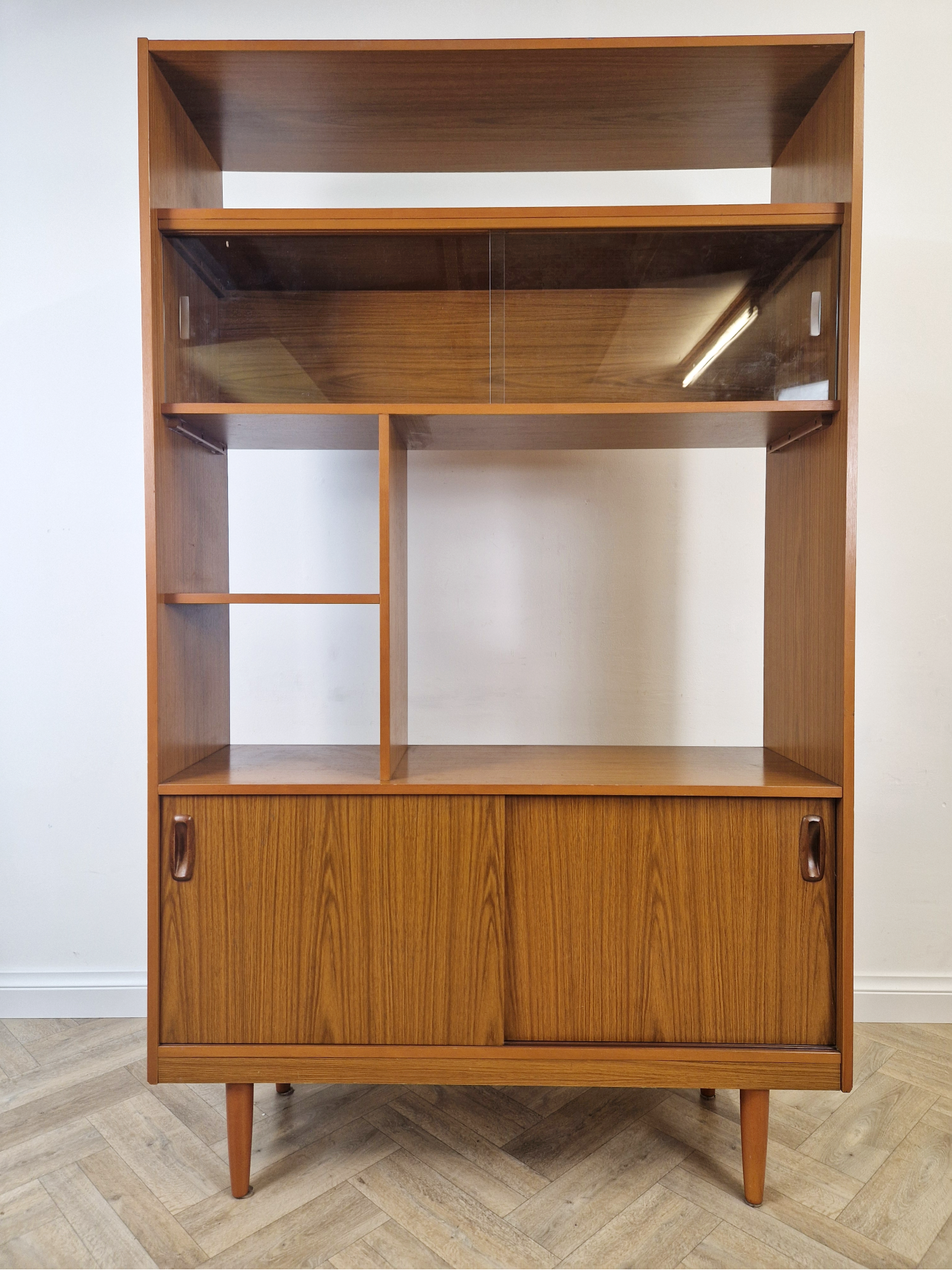 Schreiber Vintage Mid Century Danish Design Room Divider Bookcase Sideboard