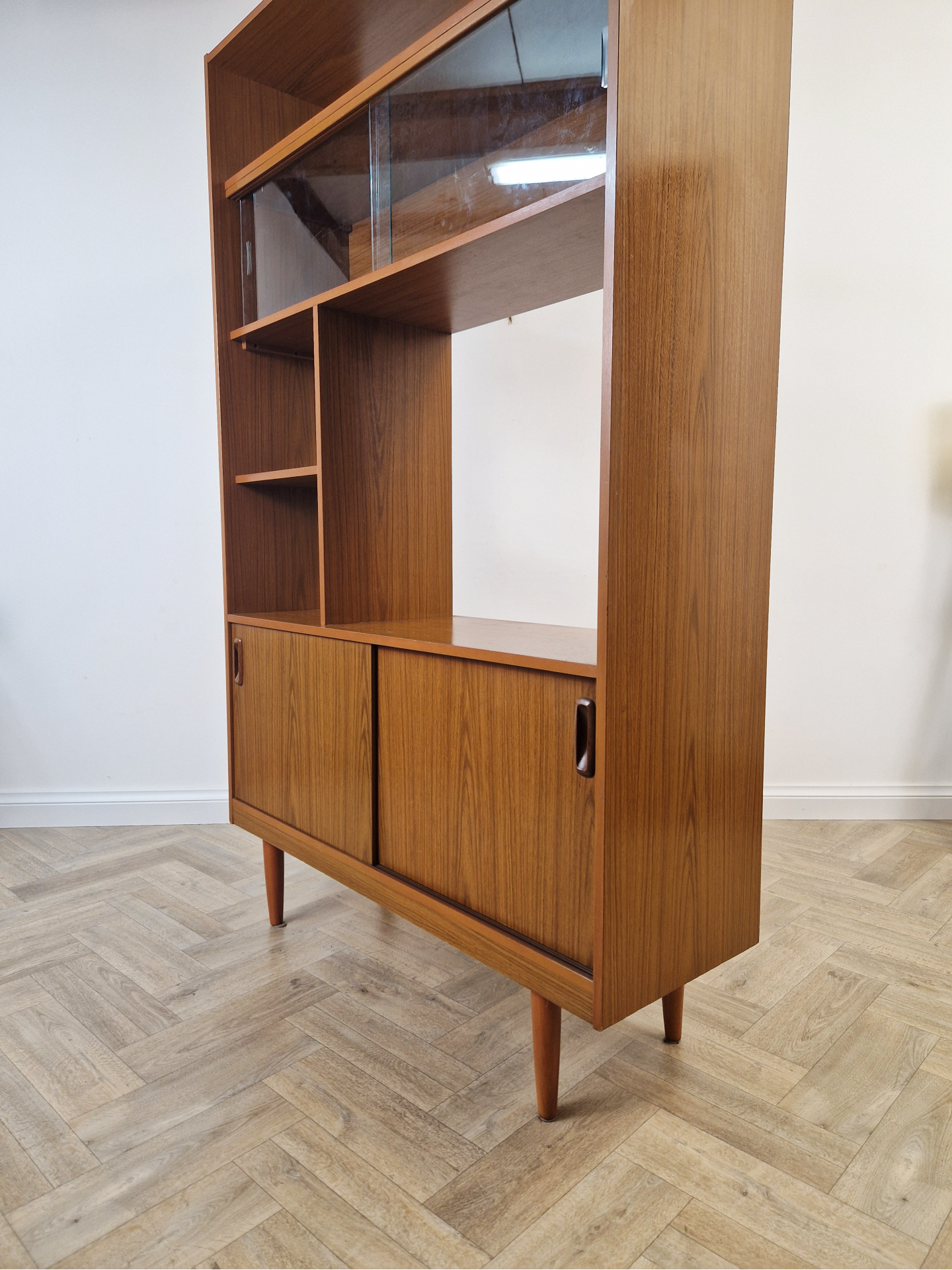 Schreiber Vintage Mid Century Danish Design Room Divider Bookcase Sideboard