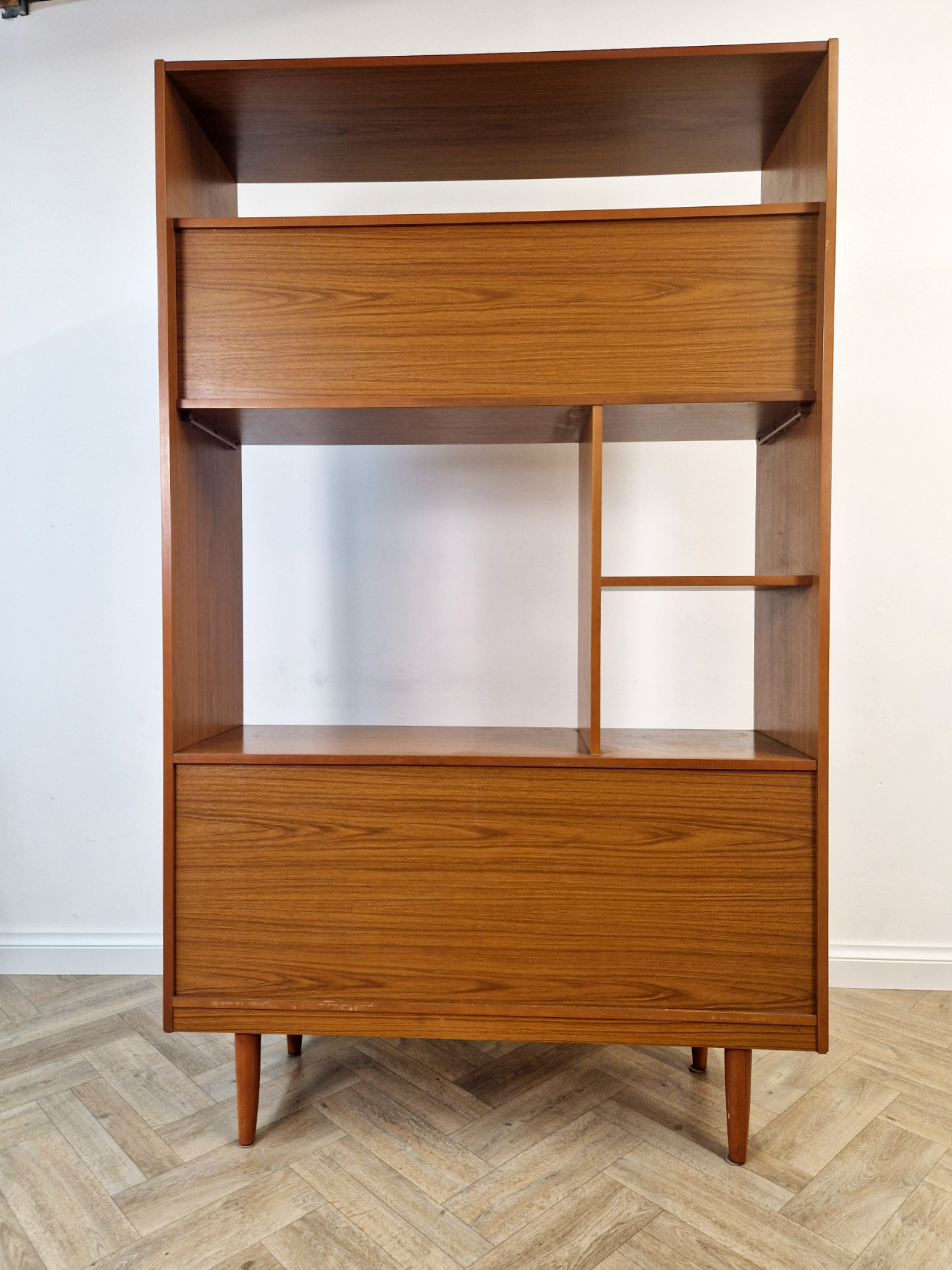 Schreiber Vintage Mid Century Danish Design Room Divider Bookcase Sideboard