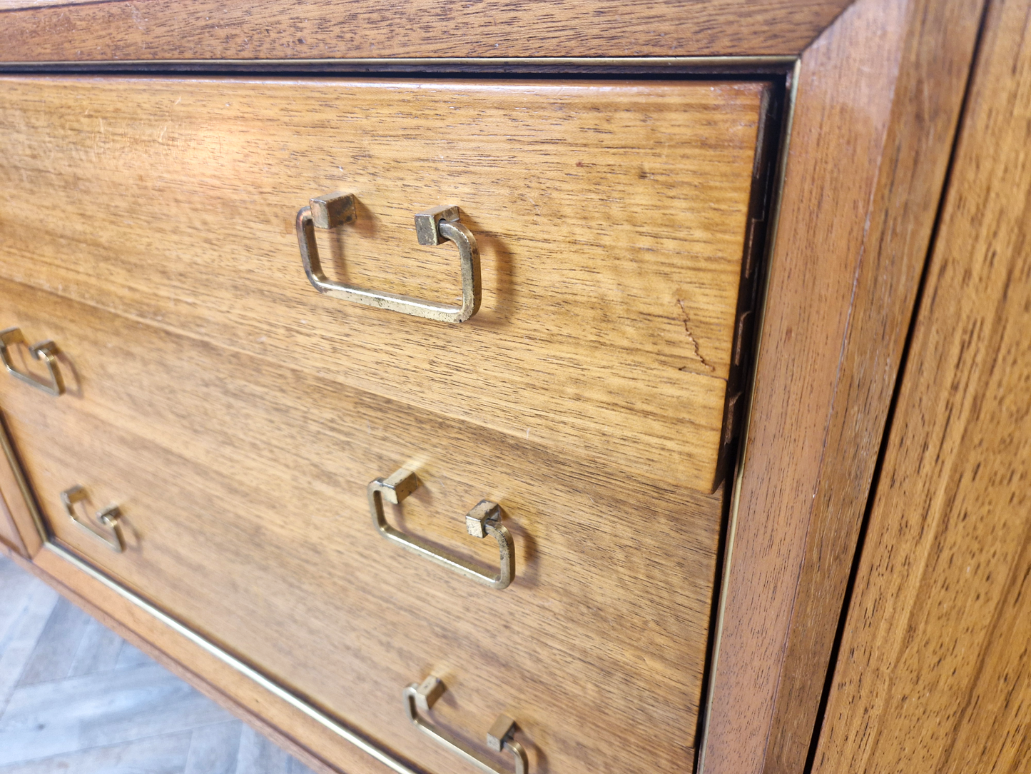 G Plan E Gomme Gold Label Mid Century Danish Design Gold Teak Sideboard Buffet Credenza