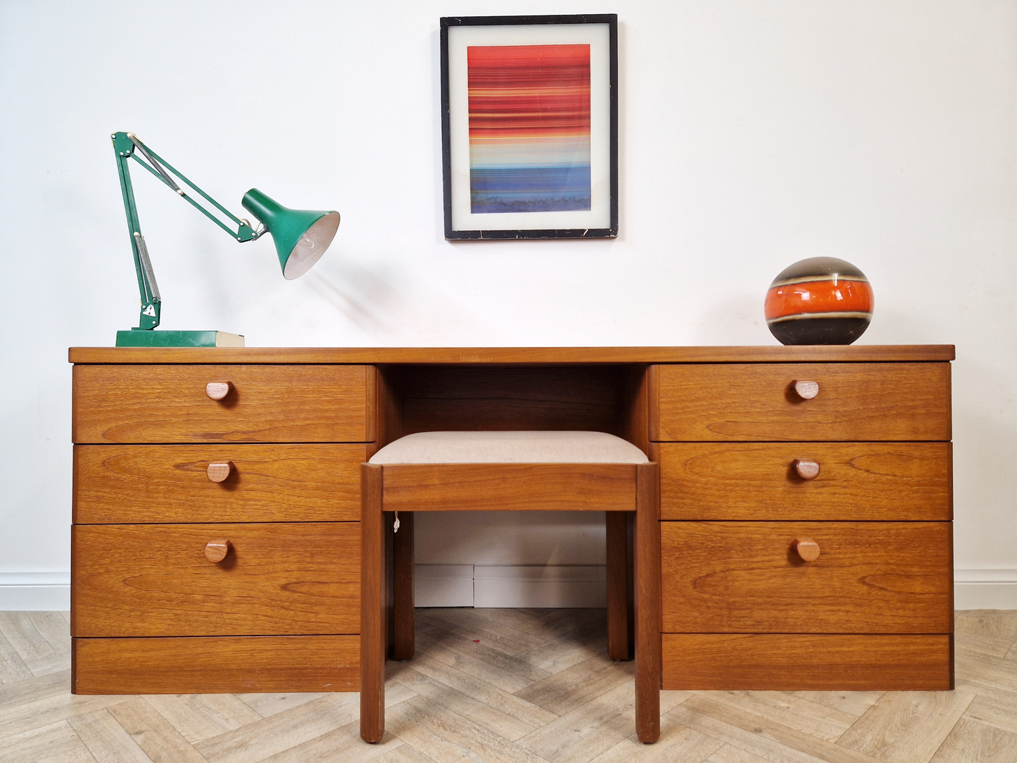 John & Sylvia Reid Stag Vintage Mid Century Danish Design Teak Retro Dressing Table