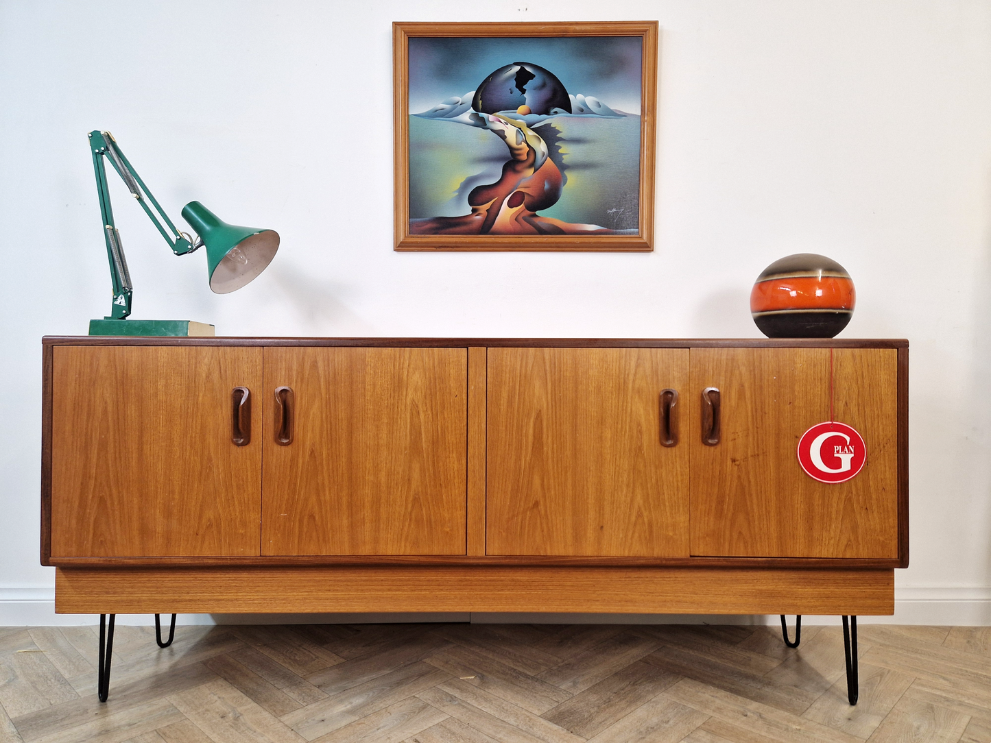 VB Wilkins G Plan Fresco Vintage Mid Century Pyramid Teak Danish Design Sideboard Buffet