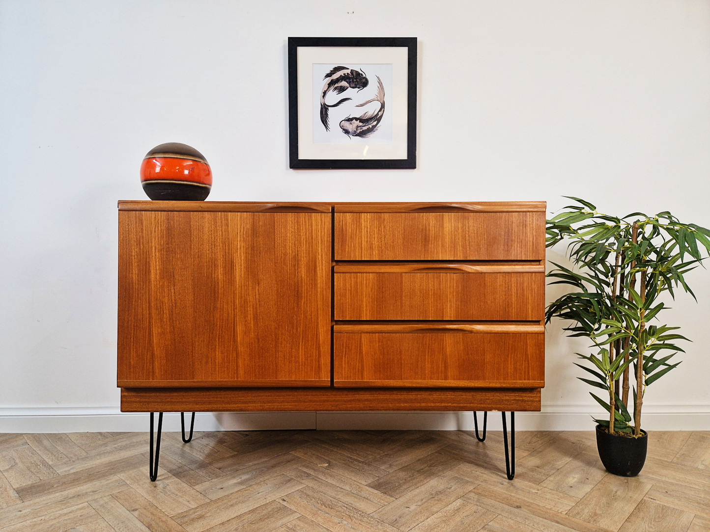 McIntosh Vintage Mid Century Medium Teak Danish Design Compact Sideboard