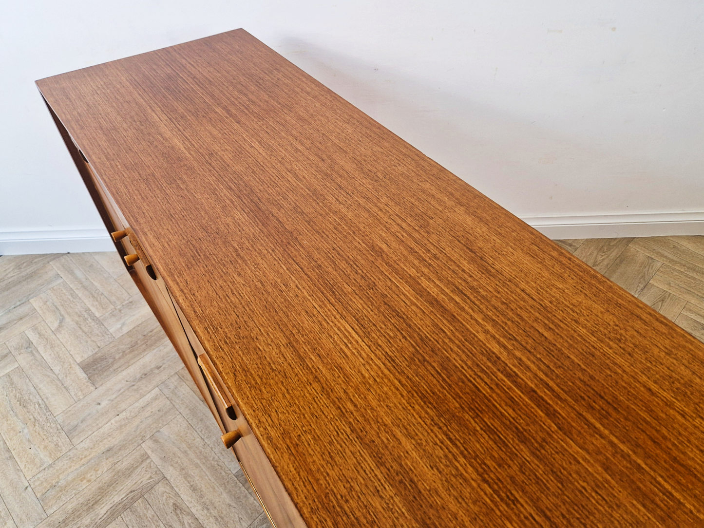 McIntosh 1960s Vintage Mid Century Pyramid Teak Danish Design Sideboard Buffet Credenza