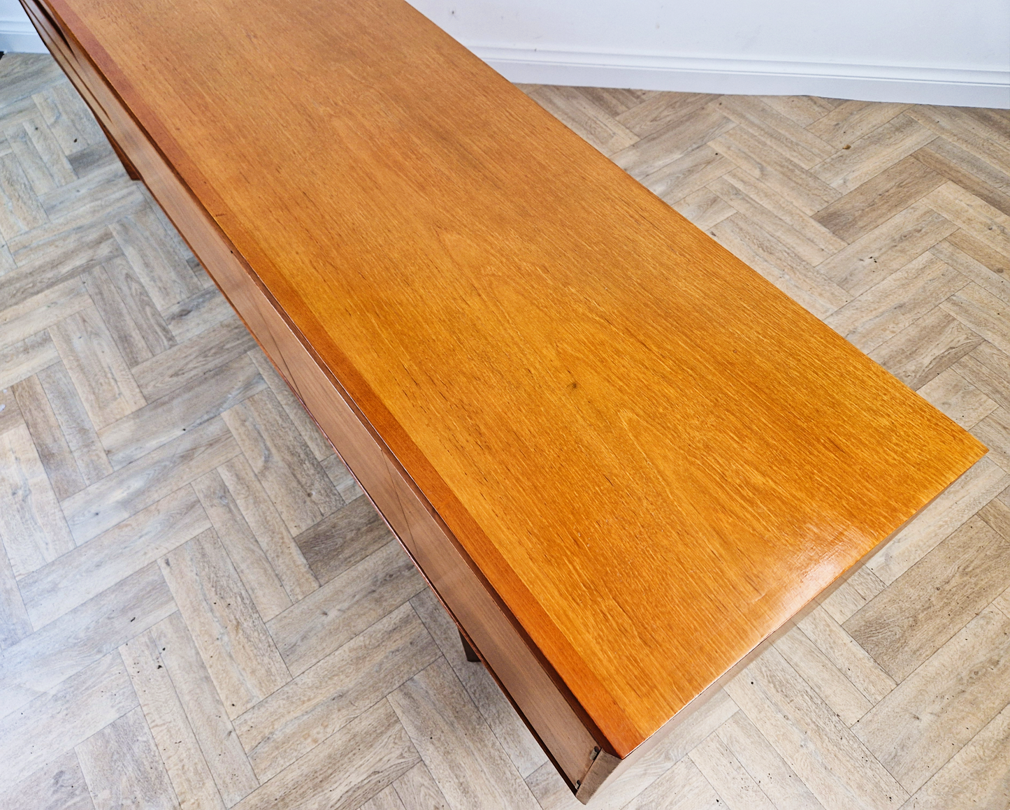 White & Newton Vintage Mid Century 1960s Long John Danish Design Buffet Credenza