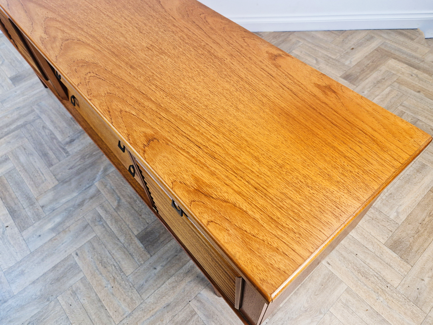 Portwood Vintage Mid Century Golden Teak 1960s Danish Design Sideboard Credenza