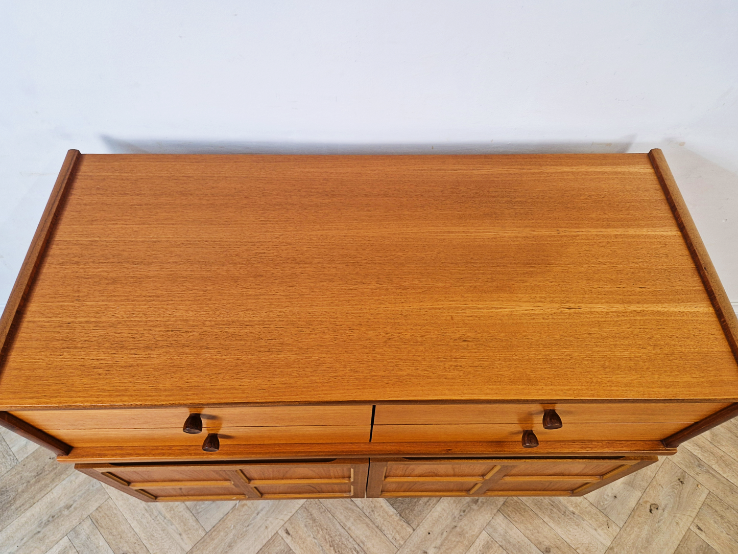 Parker Knoll Mid Century Medium Teak Danish Design Compact Retro Sideboard Cabinet