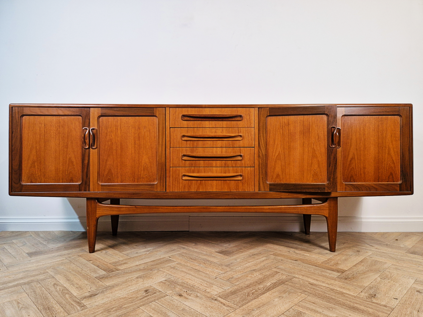G Plan Fresco Red Label Mid Century Danish Deisgn Long John Sideboard Buffet Credenza