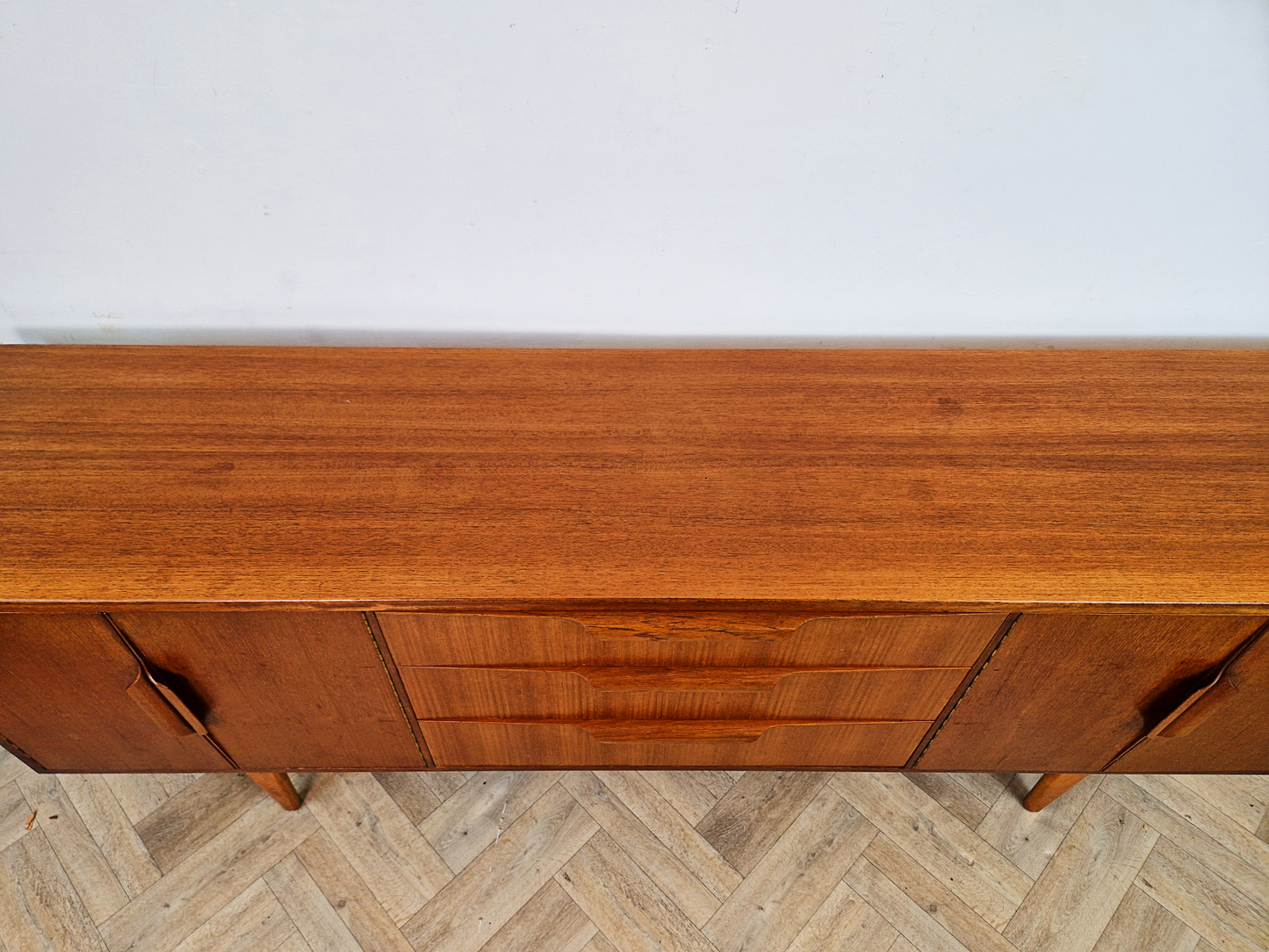 C.W.S Furniture Mid Century 1960s Danish Design Long Sideboard Buffet Credenza