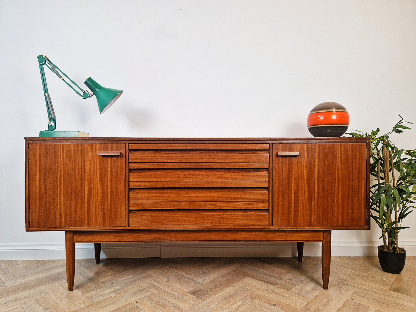 White & Newton Vintage 1960s Mid Century Danish Design Sideboard Buffet Credenza