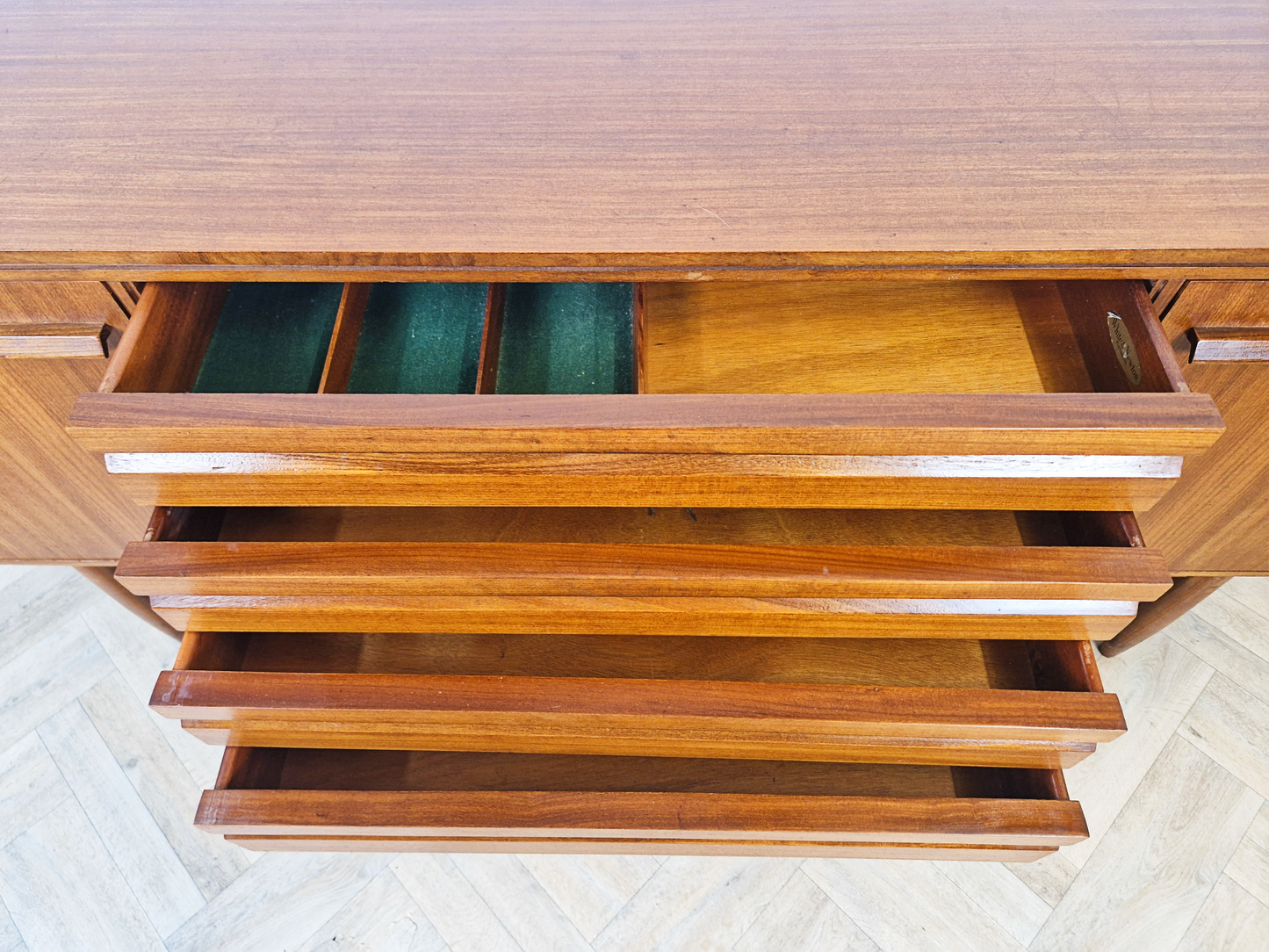 White & Newton Vintage 1960s Mid Century Danish Design Sideboard Buffet Credenza
