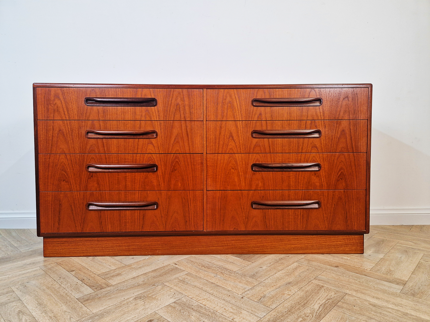 V.B. Wilkins G Plan Vintage Mid Century Danish Design Teak Double Chest of Drawers Sideboard