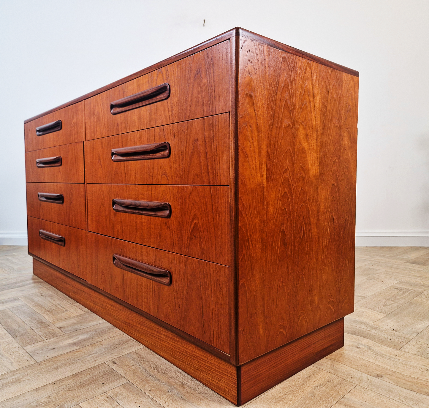 V.B Wilkins G Plan Vintage Danish Design 3 Piece Double & Tallboy Chest of Drawers Set