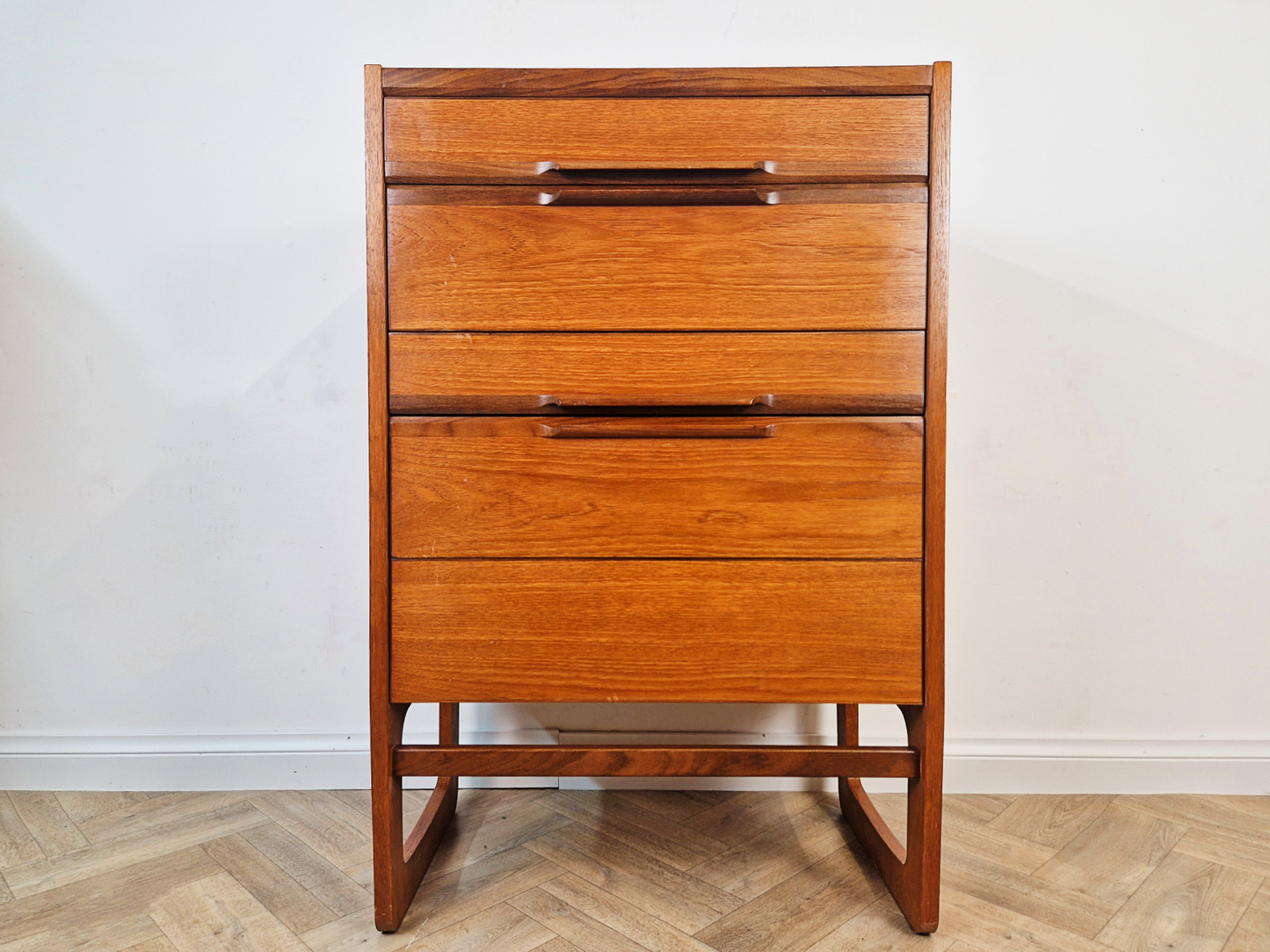Meredew Vintage Mid Century Danish Design Tallboy Chest of Drawers