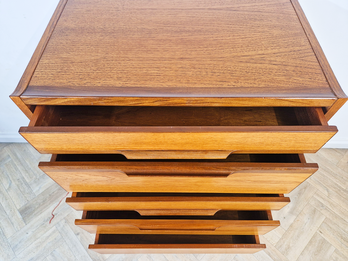 Meredew Vintage Mid Century Danish Design Tallboy Chest of Drawers