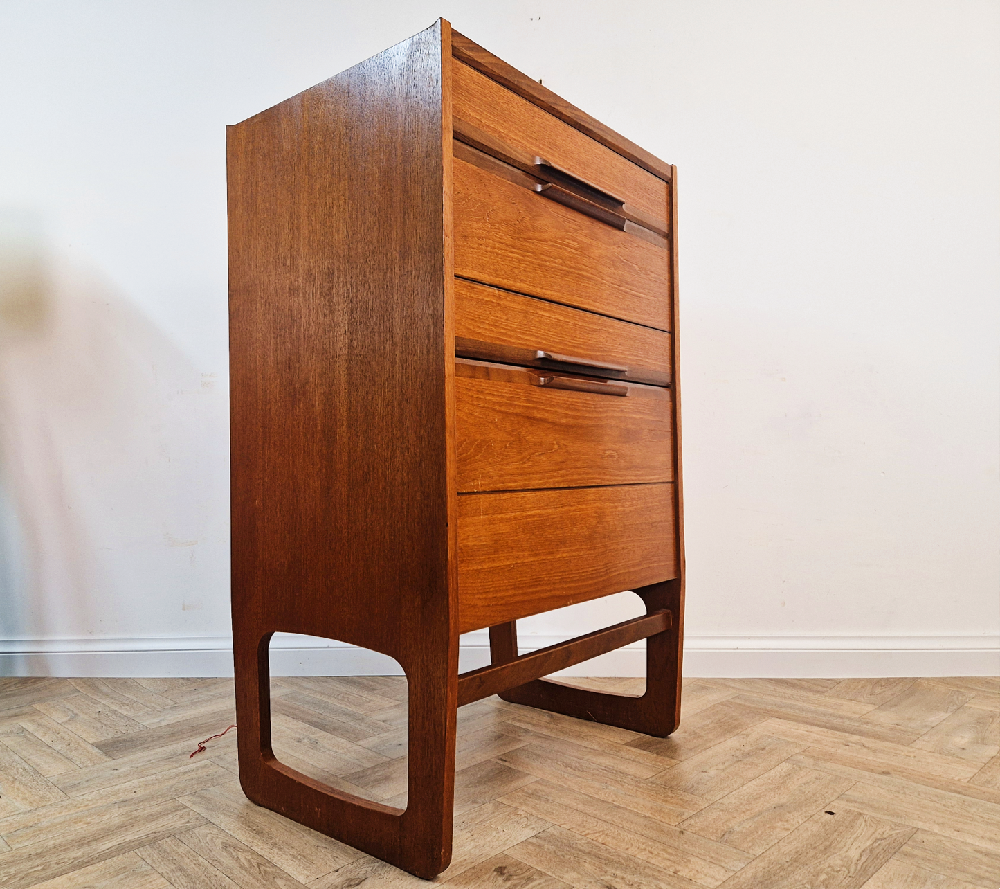 Meredew Vintage Mid Century Danish Design Tallboy Chest of Drawers