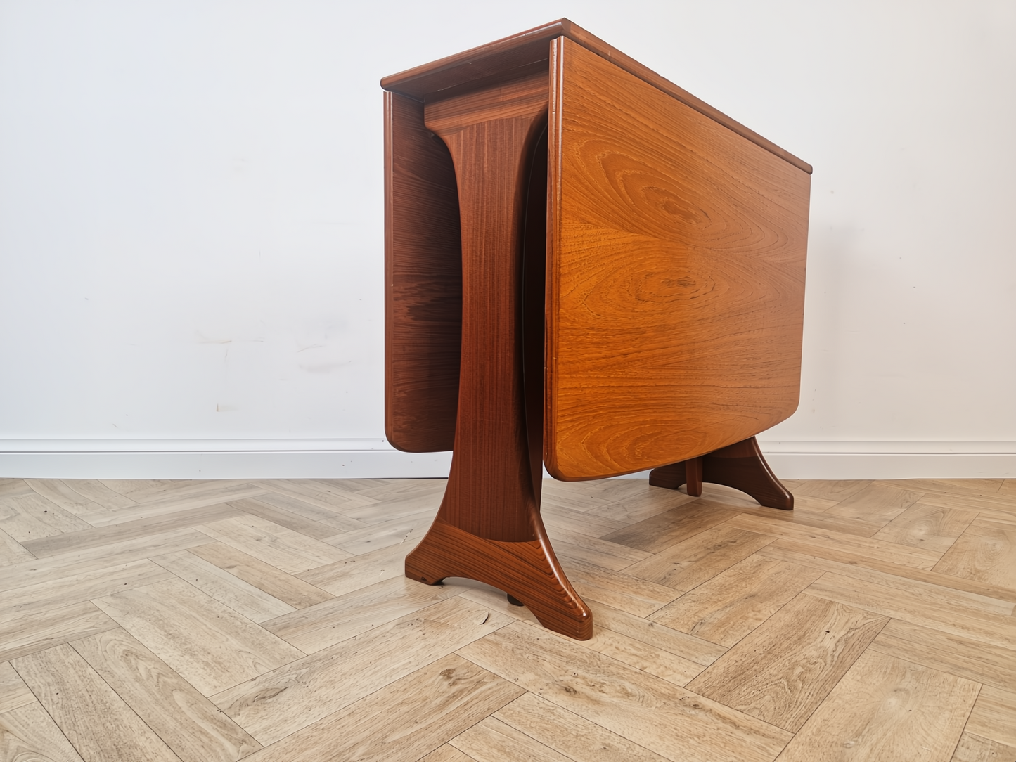 Vintage Mid Century Medium Teak Danish Design Drop Leaf Dining Table
