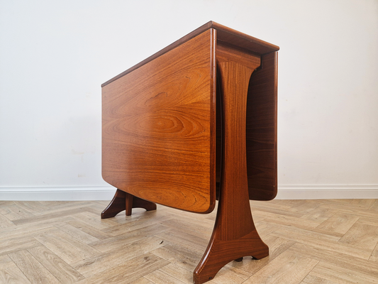 Vintage Mid Century Medium Teak Danish Design Drop Leaf Dining Table