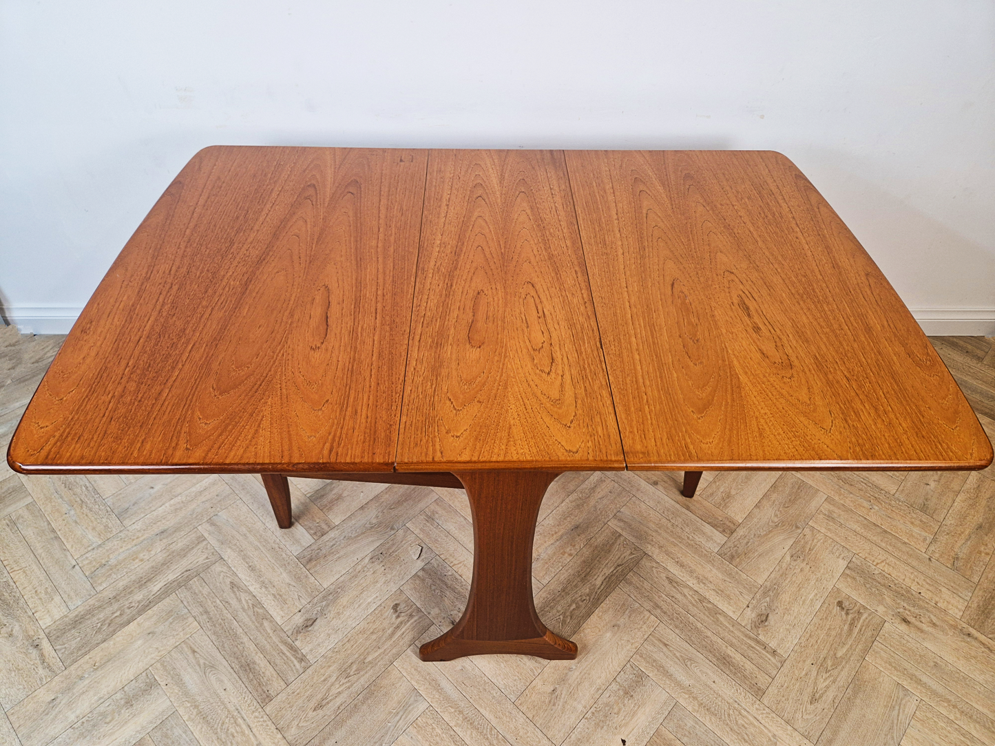 Vintage Mid Century Medium Teak Danish Design Drop Leaf Dining Table
