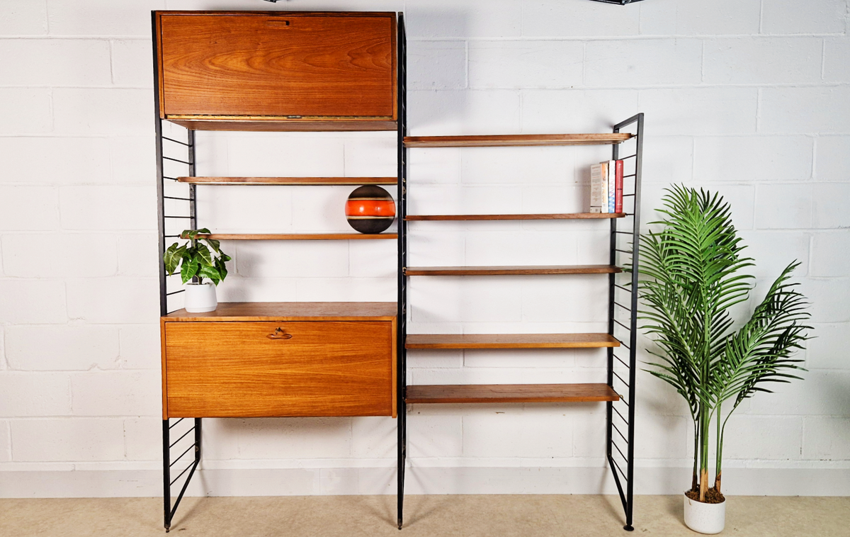 Staples Ladderax Vintage Mid Century 2 Bay System