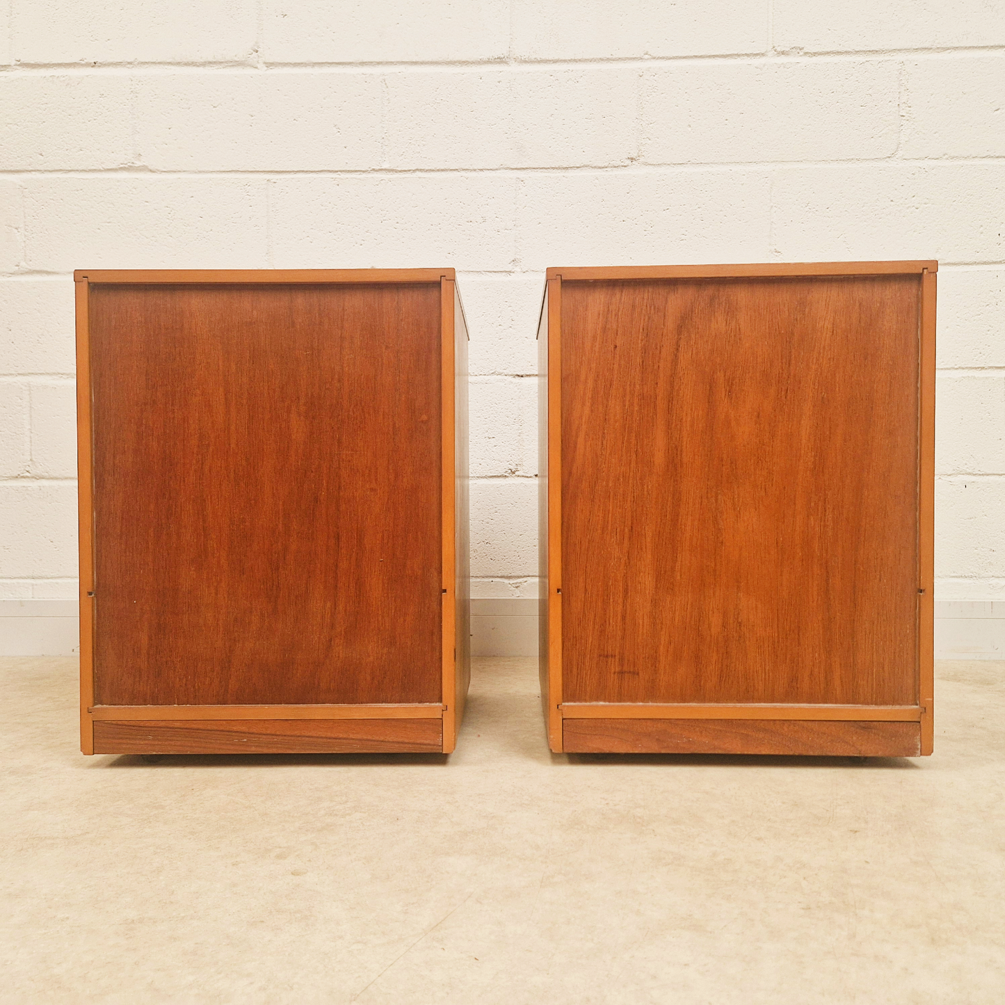 Schreiber Vintage Mid Century Danish Design Medium Teak Retro Bedside Cabinets