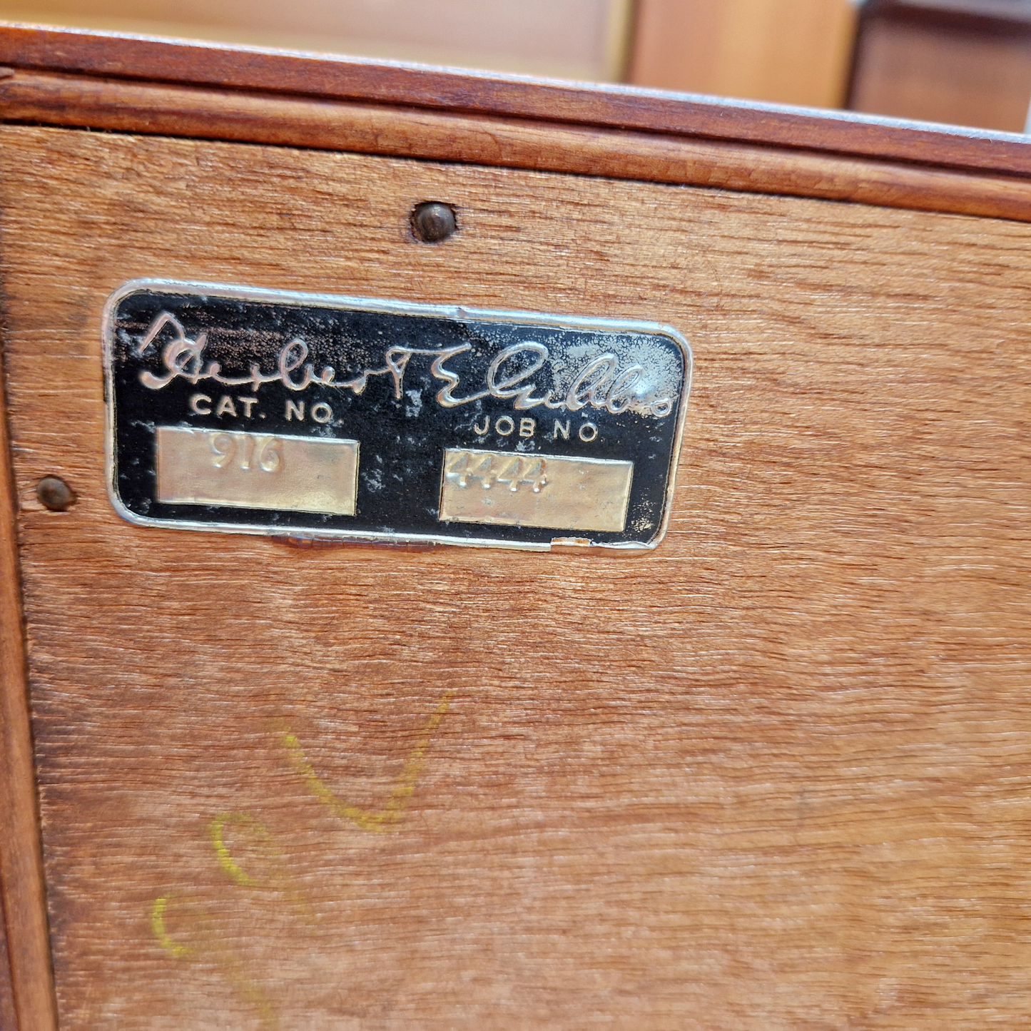 Herbert Gibbs Limited Edition Gold Signature Vintage Mid Century Slim Sideboard Bookcase