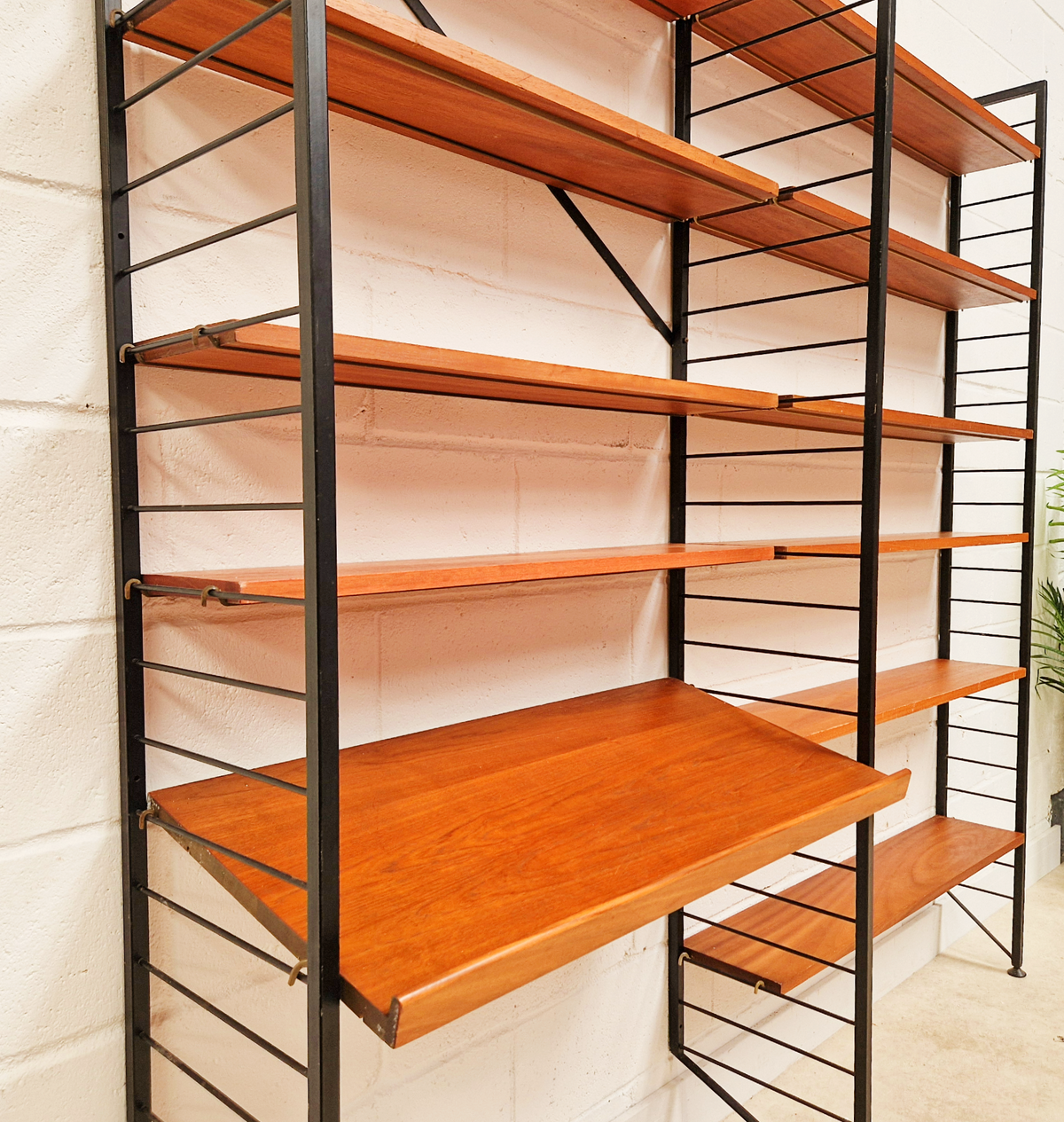 Robert Heal for Heal's Staples Ladderax Vintage 1960s Mid Century 2 Bay Danish Design Cabinet Sideboard