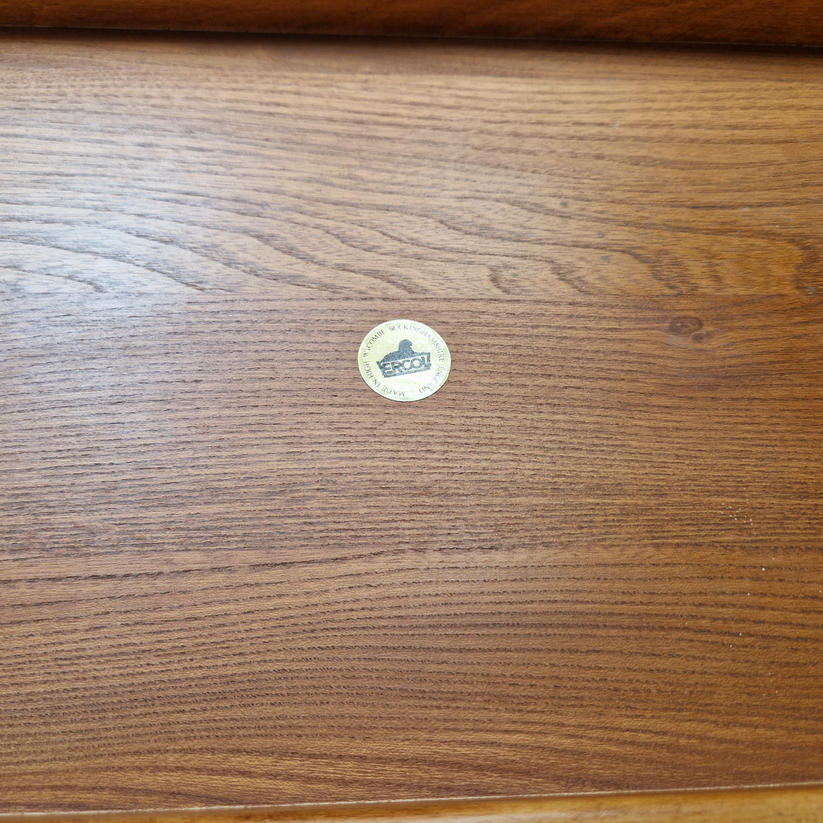 Ercol Vintage Mid Century Solid Elm Danish Design Coffee Table With Rack