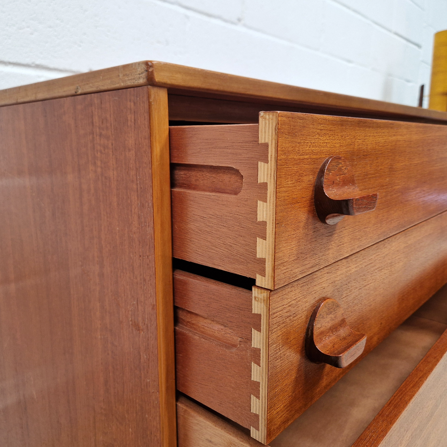 John & Sylvia Reid for Stag Vintage Mid Century Double Length Chest of Drawers