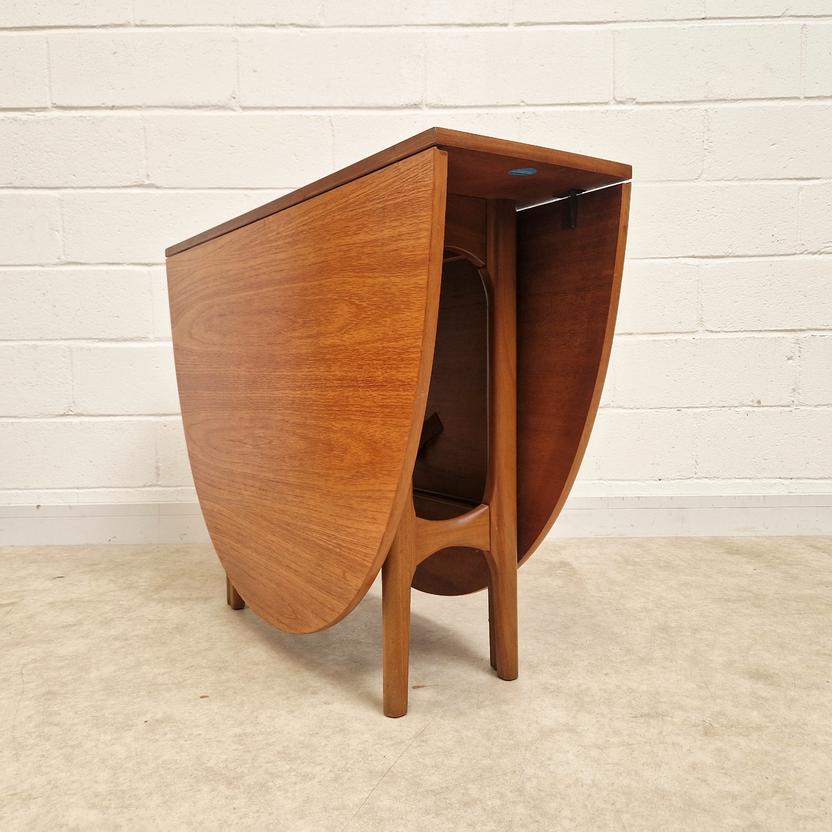 Nathan Vintage Mid Century Teak Danish Design Drop Leaf Dining Table