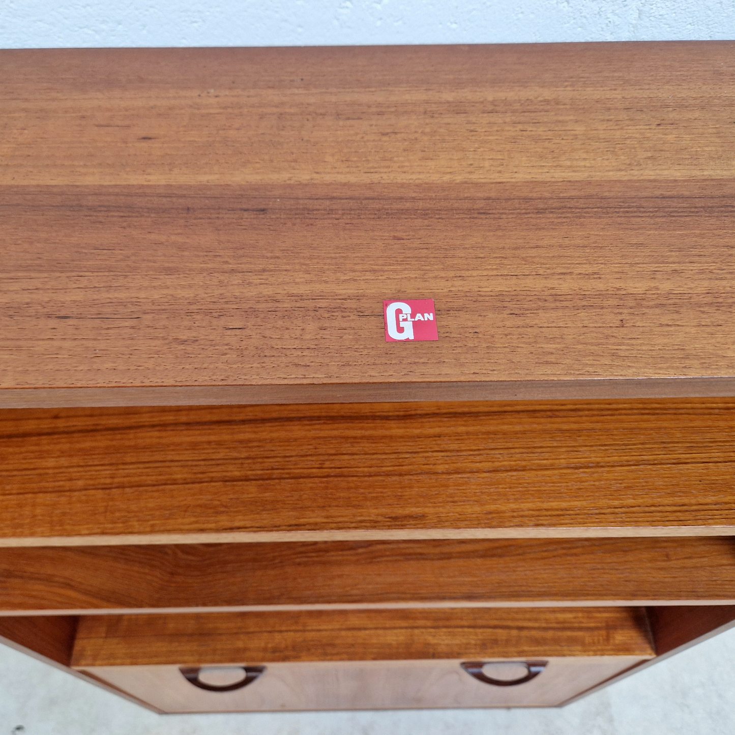 G Plan Sierra Red Label Vintage Mid Century Bookcase Drinks Cabinet