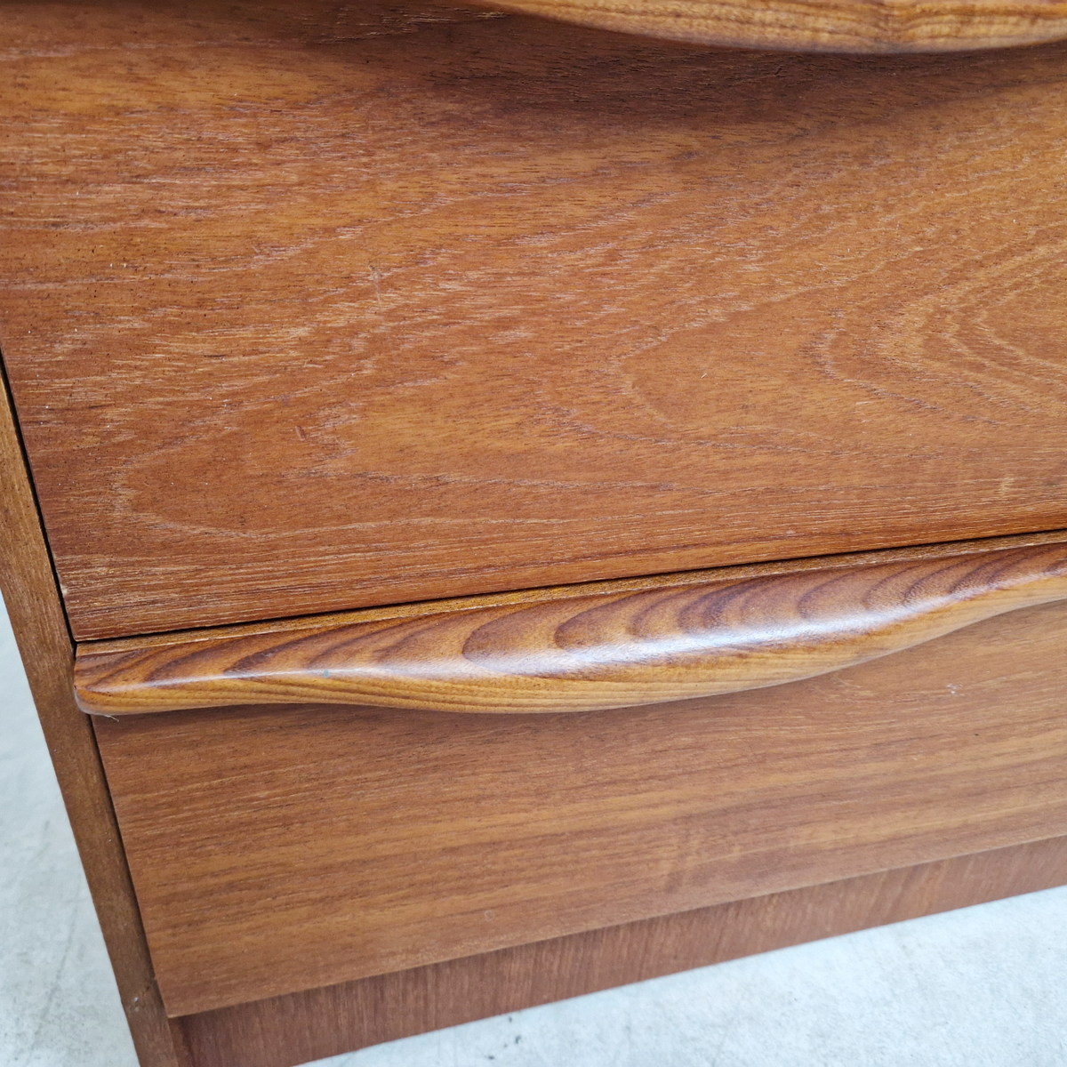Vintage Mid Century Medium Teak Danish Design Tallboy Chest of Drawers