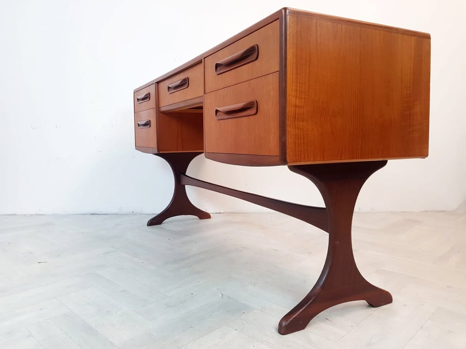 G Plan Fresco Vintage Mid Century Danish Design Teak Desk Dressing Sideboard