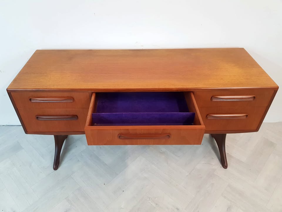 G Plan Fresco Vintage Mid Century Danish Design Teak Desk Dressing Sideboard