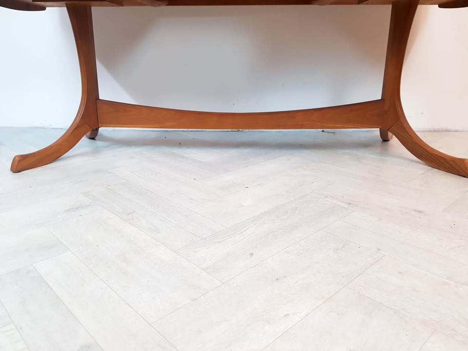 Vintage Solid Elm 1960s Mid Century Danish Design Desk Dresser Sideboard