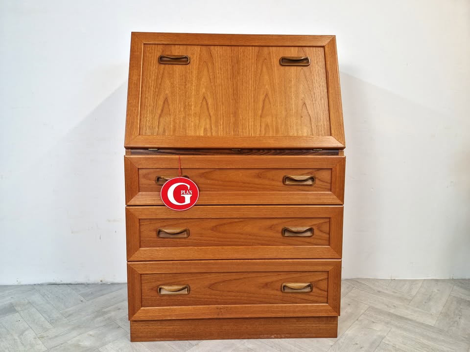 G Plan Fresco Vintage Mid Century Danish Design Teak Bureau Sideboard
