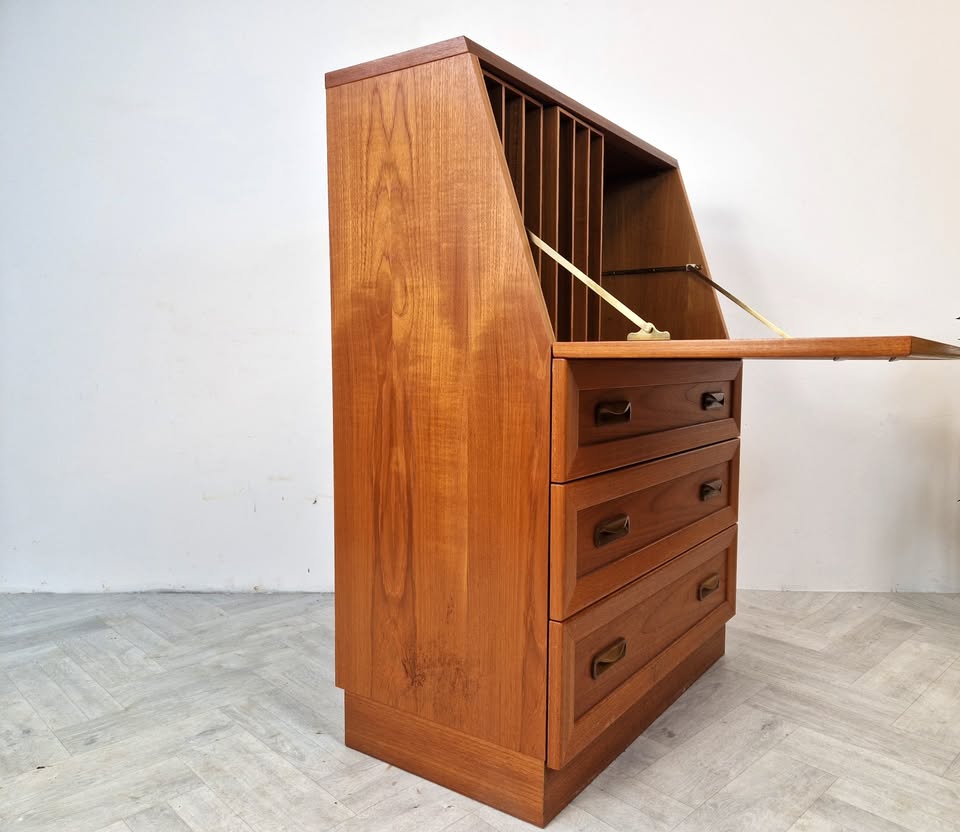 G Plan Fresco Vintage Mid Century Danish Design Teak Bureau Sideboard