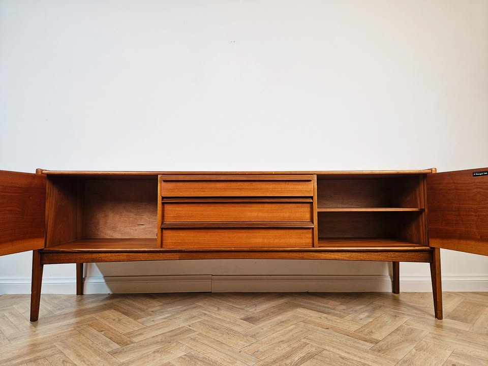 Younger 1960's Mid Century Scandinavian Design Vintage Teak Sideboard Buffet Credenza