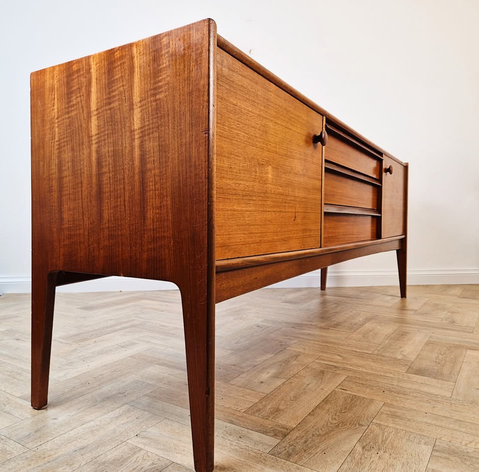 Younger 1960's Mid Century Scandinavian Design Vintage Teak Sideboard Buffet Credenza