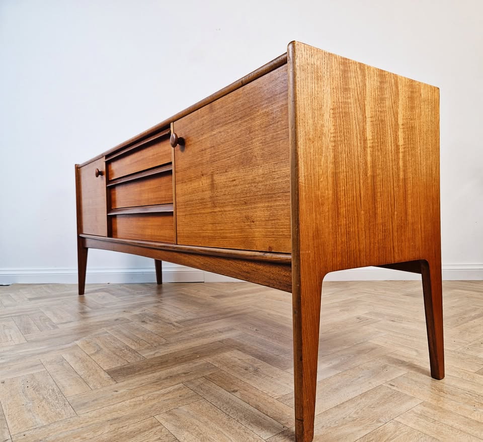Younger 1960's Mid Century Scandinavian Design Vintage Teak Sideboard Buffet Credenza