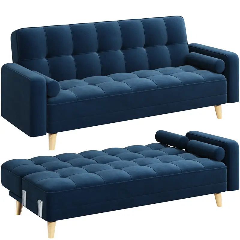 Mid Century Modern 3 Seater Danish Design Sofa Bed TE008