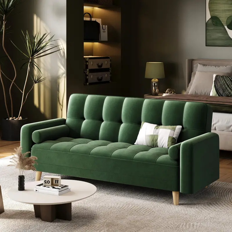 Mid Century Modern 3 Seater Danish Design Sofa Bed TE008