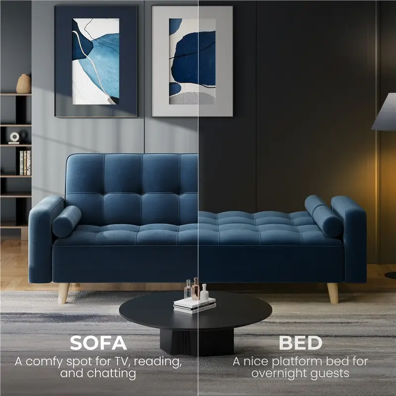Mid Century Modern 3 Seater Danish Design Sofa Bed TE008