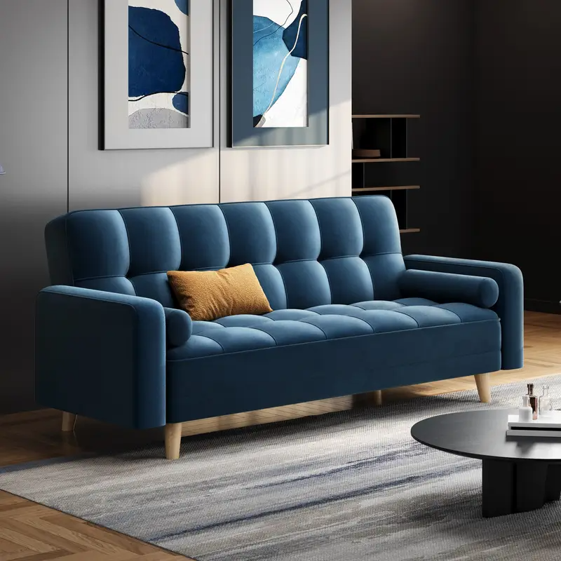 Mid Century Modern 3 Seater Danish Design Sofa Bed TE008