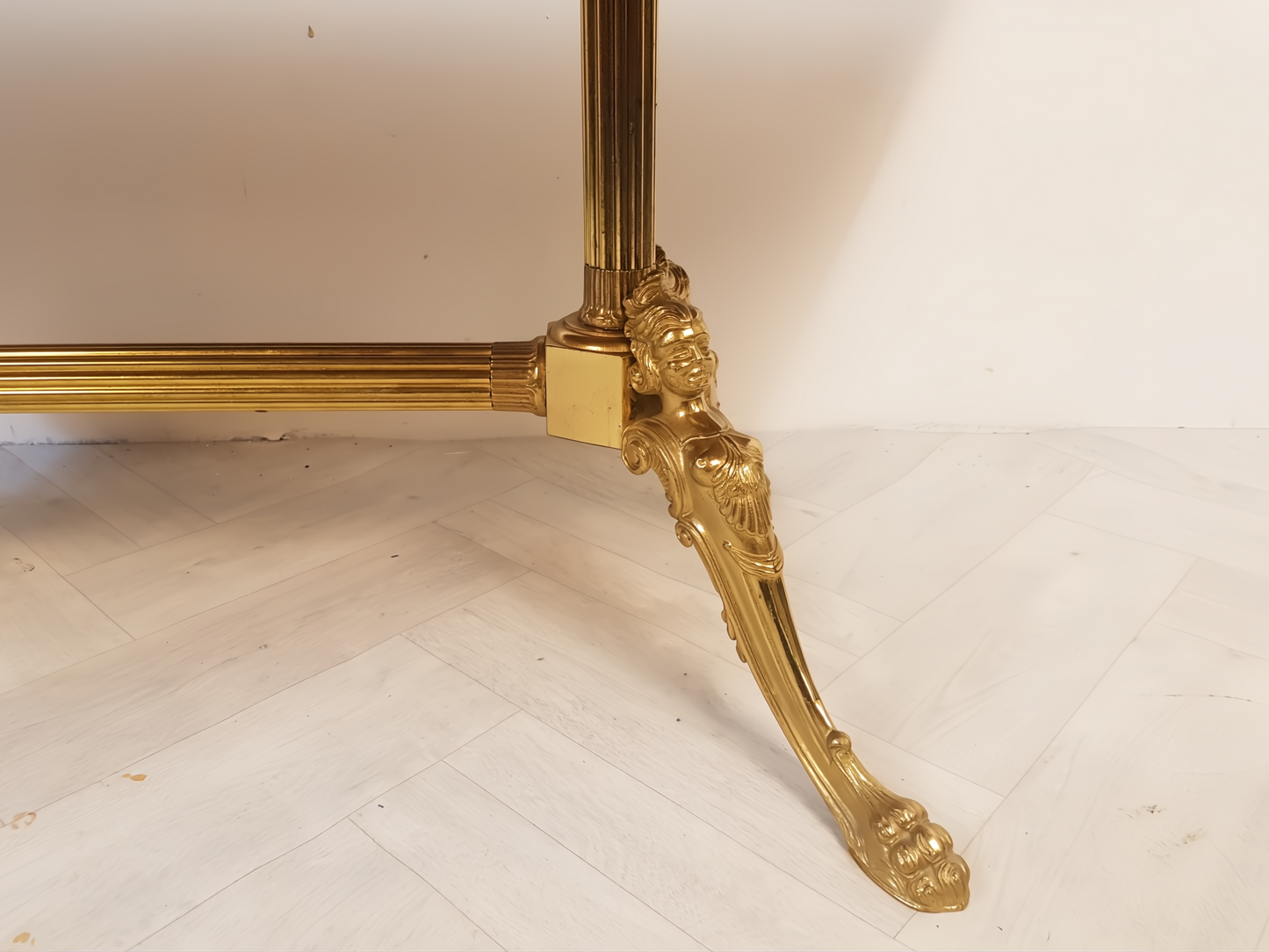 Vintage Onyx & Brass Art Deco Coffee Table