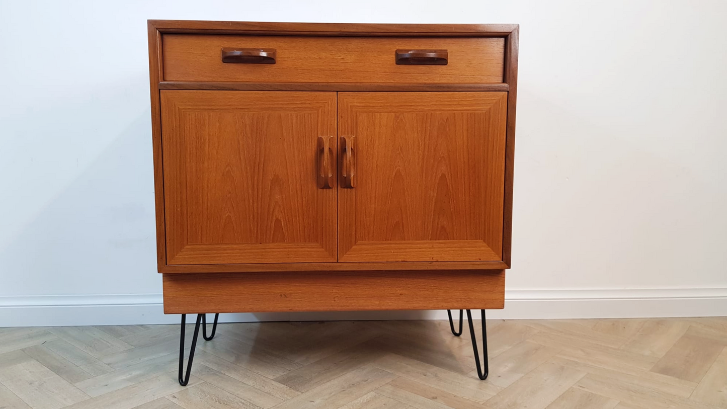 G Plan Sierra Red Label Vintage Compact Mid Century Teak Retro Compact Sideboard