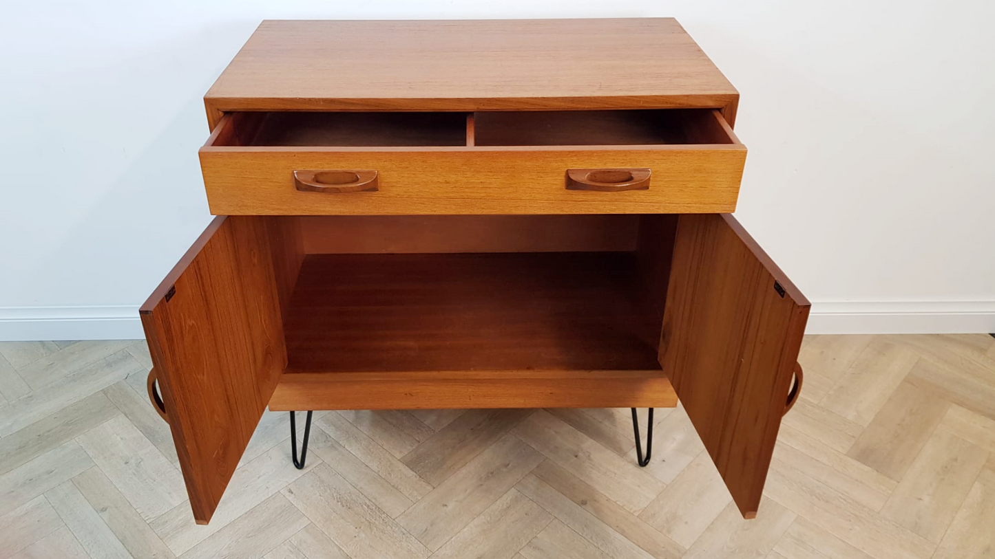 G Plan Sierra Red Label Vintage Compact Mid Century Teak Retro Compact Sideboard